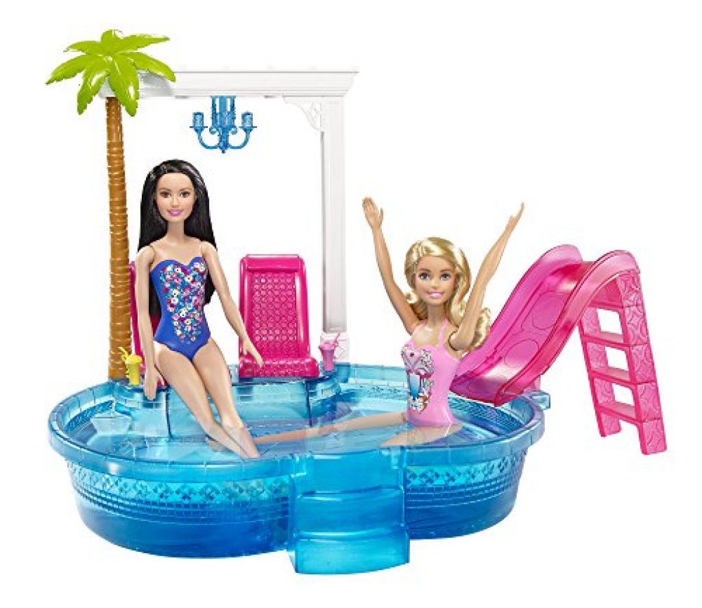 Barbie Piscina Glamurosa, Accesorios casa de muñecas (Mattel DGW22