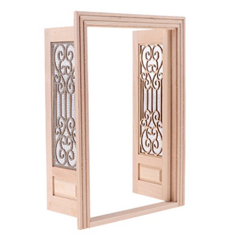 Puerta De Madera En Miniatura A Escala 1:12 Para Casa De Muñecas – DIY, Simulación De Madera, Apertura Realista – Accesorio Educativo Y Decorativo