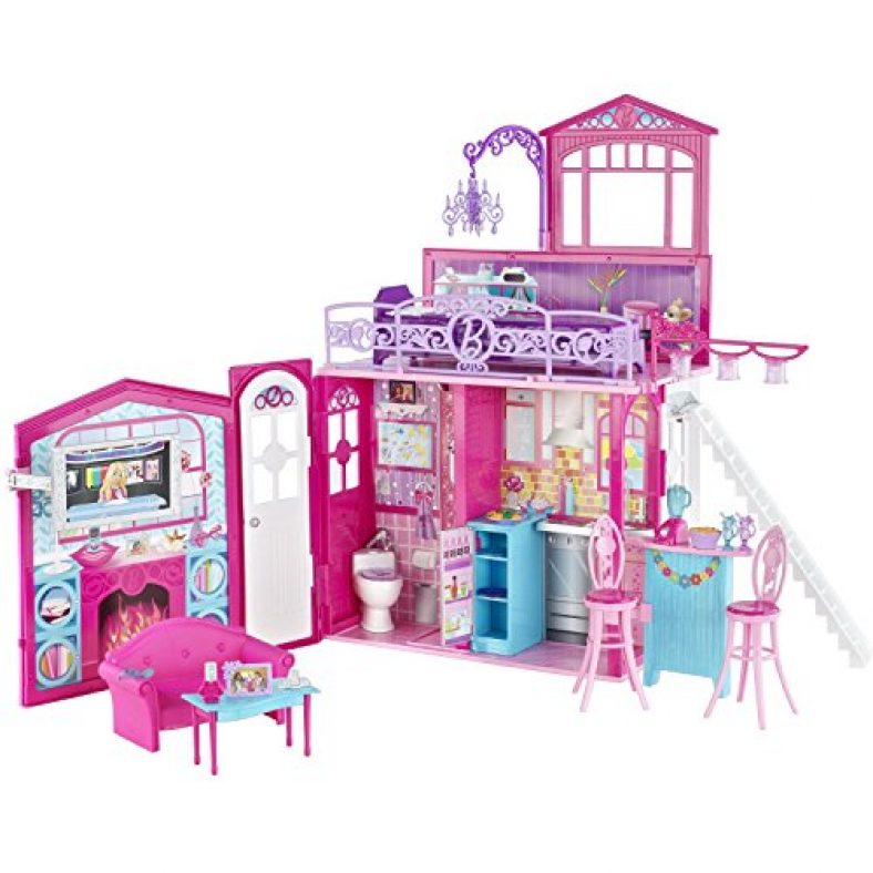 Barbie Glam Casa De Vacaciones Portátil Multicolor Miscelanea