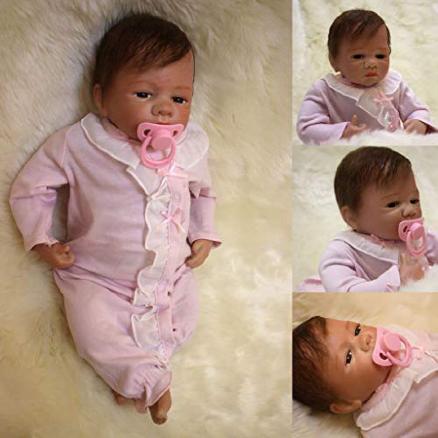 Amazon Muñecas Reborn ZIYIUI 24 Pulgadas 60 Cm Muñeca Reborn Realista Bebé Niña Vinilo De Silicona Suave Bebé Recién Nacido Muñecas Originales De Pelo Largo Muñeca Hecha A Mano Juguetes Regalo Bebés