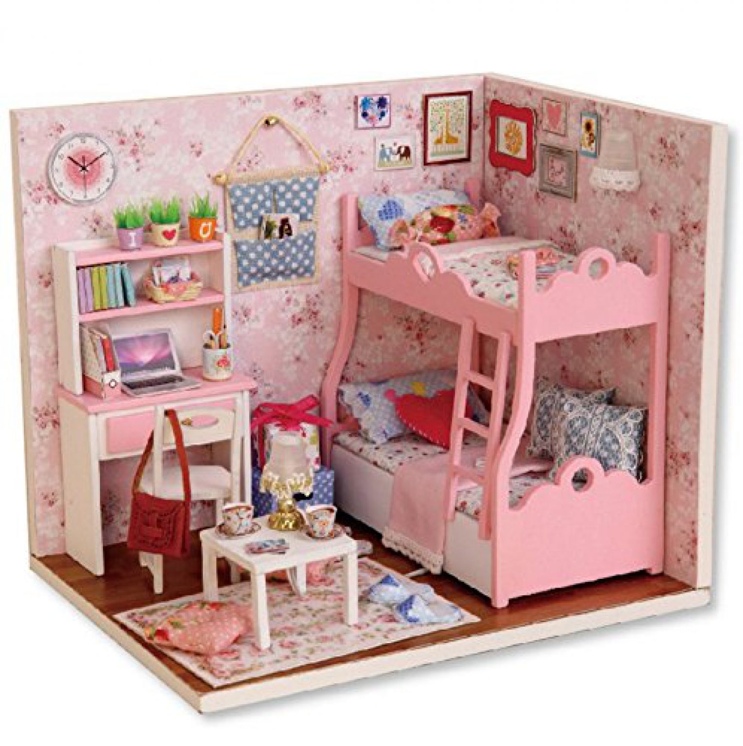 LEMOGO Kit De Miniatura De Artesanía De Casa De Muñecas De Madera DIY  2040x2048