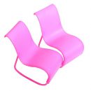 2pcs 1/12 Dollhouse Muñeca De Mecedores Sillas – Rosa