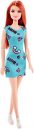 Barbie Fashionista Muñeca Chic pelirroja vestido azul