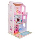 boppi® Casa de muñecas de Madera para niñas con 3 Pisos + 15 Muebles para Jugar