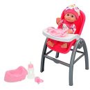 ColorBaby-43786 Muñeca bebé con Trona 3 en 1