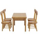 FTVOGUE 5 unids Mesa de Comedor Silla Modelo Conjunto 1:12 Escala casa de muñecas