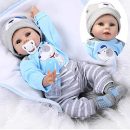 HAPA Realista 55cm Reborn Muñecos bebé Silicona Niño Ojos Grandes