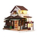Homyl Miniatura Casa de Muñeca Moderna con Muebles de Luces y Accesorios para DIY