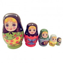 MagiDeal 5 Piezas Juegos de Babushka Matryoshka Jerarquización Muñecas Rusas