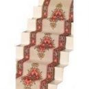 Melody Jane Casa de Muñecas Tejido Escalera Alfombra Crema Rojo Miniatura Suelo