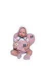 Muñecas Guca- MUÑECA Reborn Violeta 46 CM Vestido Estrellas Rosa con Capota