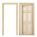 Puertas de madera de casa de munecas – SODIAL(R) 1/12 puertas de madera interiores de 6 paneles