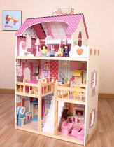 Sueño Mansion Casa de Muñecas de Madera Muebles Mobiliario Bella Casita Residencia de Piso Villa