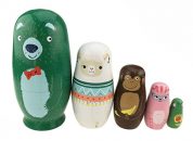 Juego de 5 muñecas Rusas con diseño de Animales
