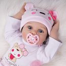 Yesteria Muñeca Reborn con Accesorios, niña recién Nacida Realista de 55 cm